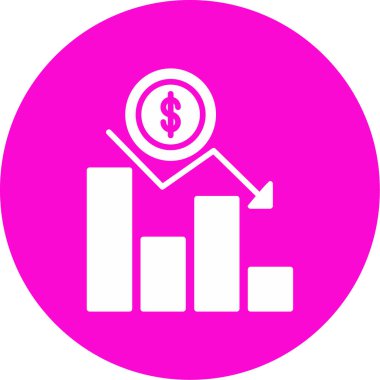 Kayıp grafik simgesi basit tasarımı 