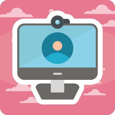 Video Arama simgesi, düz tasarım