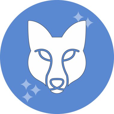 Fox Web simgesi, vektör illüstrasyonu