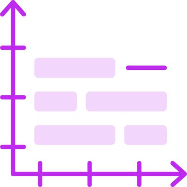 Gantt Grafik Ağ simgesi, vektör illüstrasyonu