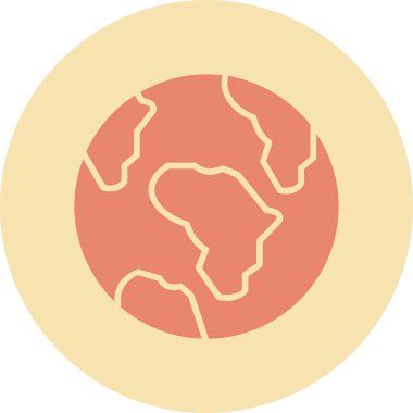 toprak küresi simgesi, vektör illüstrasyonu basit tasarım