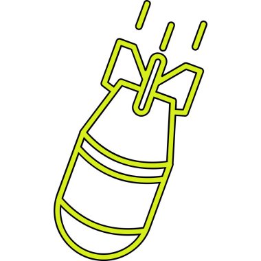 Hava bombası. Web simgesi basit illüstrasyon