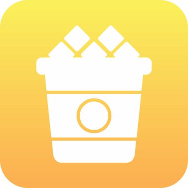 Buz Kovası ikonu vektör illüstrasyonu