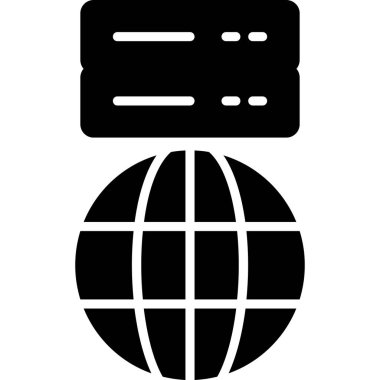 Küre sembolü, vektör illüstrasyonlu Veri Ağı simgesi 