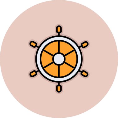 Dümen. Web simgesi basit illüstrasyon