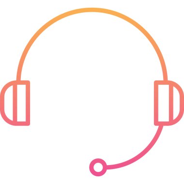 Kulaklık. Web simgesi basit illüstrasyon