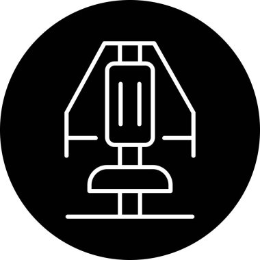 Chest Press makine simgesinin vektör illüstrasyonu