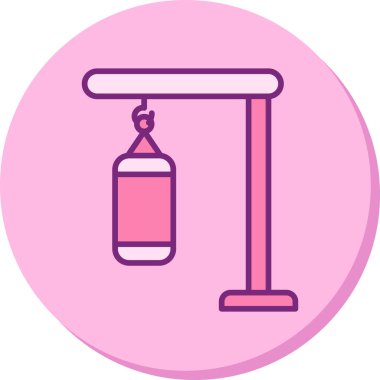 Boks çantası ikon vektör illüstrasyonu