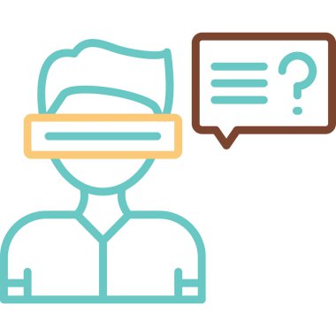 Quiz web simgesi vektör illüstrasyonu