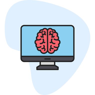 bilgisayar ekranı simgesi, vektör illüstrasyonu basit tasarım