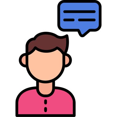 converstation simgesi, vektör illüstrasyonu basit tasarım