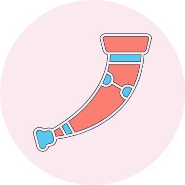 Boynuz. Web simgesi basit illüstrasyon