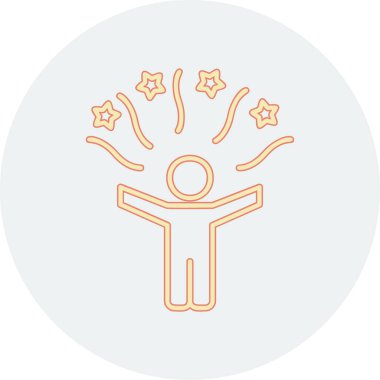 Mutlu çocuk ikonu, vektör stili tasarım. Kutlama