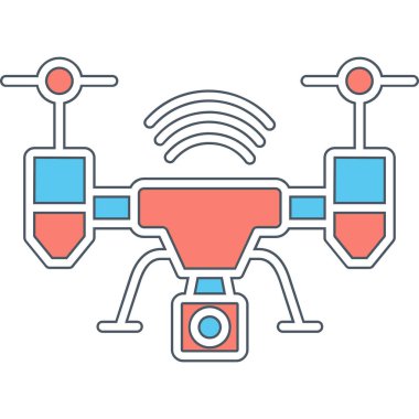 Drone simgesi vektör illüstrasyon tasarımı