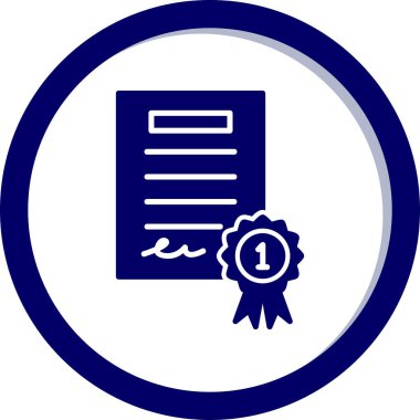 Sertifika. Web simgesi basit tasarım