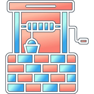 su kuyusu ikonu vektör illüstrasyonu