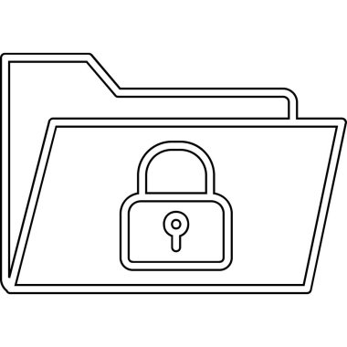 Güvenli Veri Web simgesi vektör illüstrasyonu 