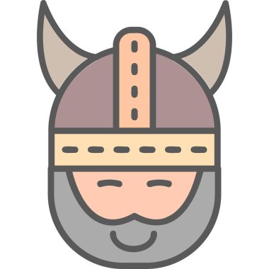 Viking simgesi, vektör illüstrasyonu basit tasarım