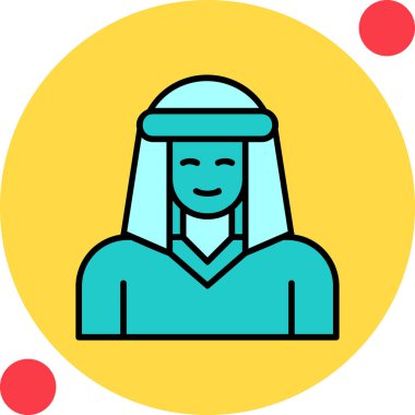 Bedevi web simgesi, vektör illüstrasyonu 