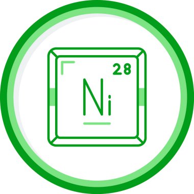 Nikel web simgesi, vektör illüstrasyonu 