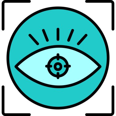 vizyon web simgesi, vektör illüstrasyonu 