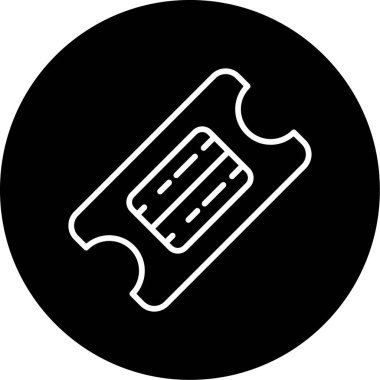 Bilet. Web simgesi basit illüstrasyon