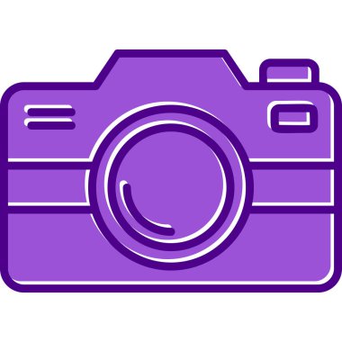 Fotoğraf makinesi simgesi, vektör illüstrasyonu. düz tasarım biçimi              