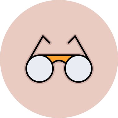 Gözlük. Web simgesi basit illüstrasyon