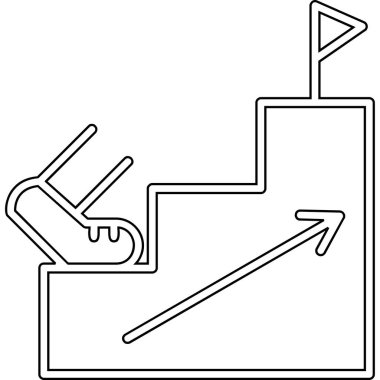 Adımlar web simgesinin vektör illüstrasyonu