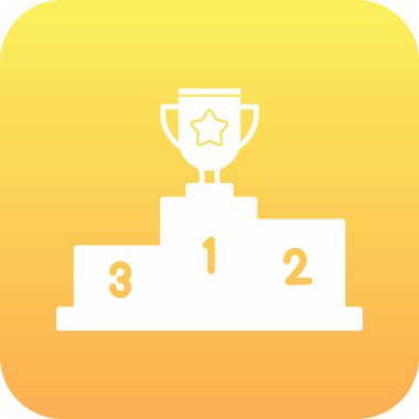 Kazanan kupa ikonu. özet çizimi 