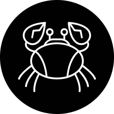 Yengeç simgesi, vektör illüstrasyonu basit tasarım 