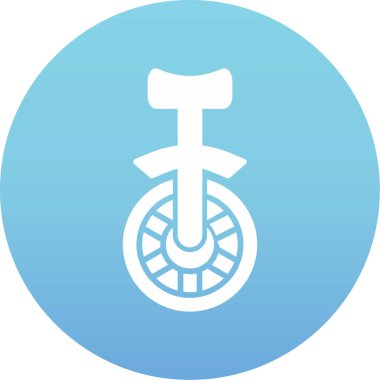 Tek tekerlekli bisiklet. Web simgesi basit illüstrasyon