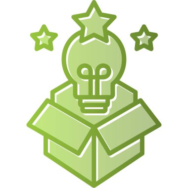 Bir yaratıcılık simgesinin vektör illüstrasyonu 