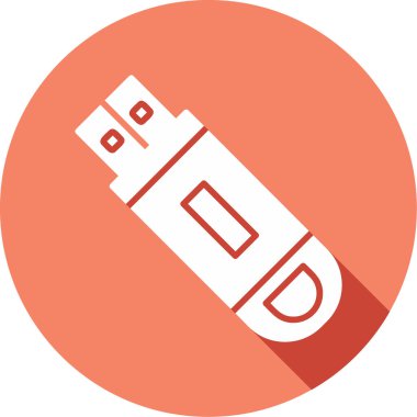 Flash disk simgesi, vektör illüstrasyon tasarımı