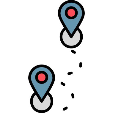 Rotadan. Web simgesi basit illüstrasyon