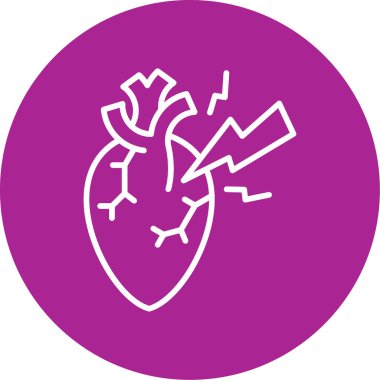 Kalp krizi. Web basit hastalık simgesi