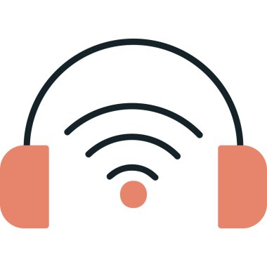 Çevrimiçi Podcast ikon vektör çizimi