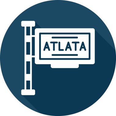 Atlanta web simgesi, vektör illüstrasyonu