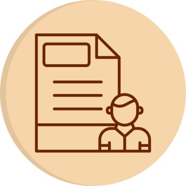 belge simgesi, vektör illüstrasyonu basit tasarım