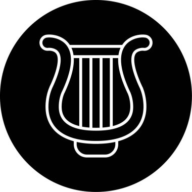 Lyre simgesinin vektör illüstrasyon tasarımı           
