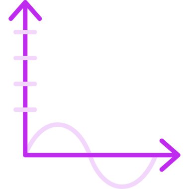 Dalga Grafiği simgesi, vektör illüstrasyonu