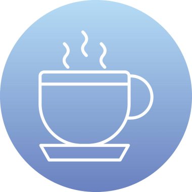 Kahve Kupası web simgesi, vektör çizim 