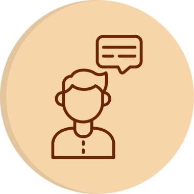 converstation simgesi, vektör illüstrasyonu basit tasarım