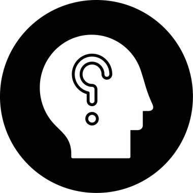 düşünce simgesi, modern vektör illüstrasyon tasarımı 