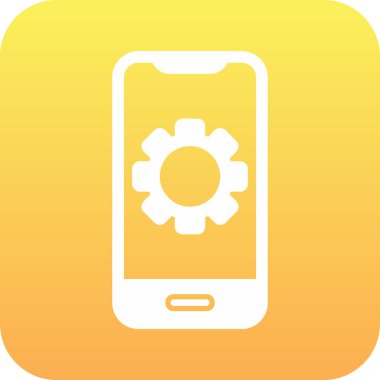 akıllı telefon ayarlama web simgesi vektör çizimi 