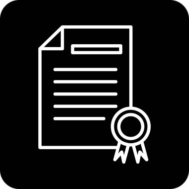 Sertifika. Web simgesi basit tasarım