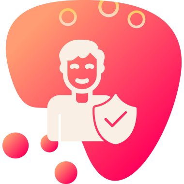 Bir Güven Adamı simgesinin vektör illüstrasyonu  