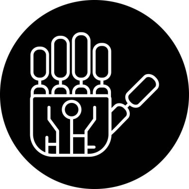 Modern Robotik El simgesinin vektör çizimi           