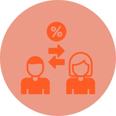 Kişiler Arası Zeka simgesi, vektör illüstrasyonu 