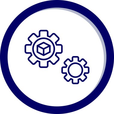 Vitesli ayar simgesi, vektör illüstrasyonu basit tasarım